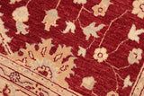 handmade Traditional Kafkaz Chobi Ziegler Red Beige Hand Knotted RECTANGLE 100% WOOL area rug 6 x 9