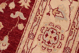 handmade Traditional Kafkaz Chobi Ziegler Red Beige Hand Knotted RECTANGLE 100% WOOL area rug 6 x 9