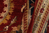 handmade Traditional Kafkaz Chobi Ziegler Rust Blue Hand Knotted RECTANGLE 100% WOOL area rug 9 x 12