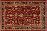 handmade Traditional Kafkaz Chobi Ziegler Rust Blue Hand Knotted RECTANGLE 100% WOOL area rug 9 x 12