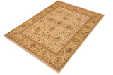 handmade Traditional Kafkaz Chobi Ziegler Beige Gold Hand Knotted RECTANGLE 100% WOOL area rug 9 x 12