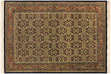 handmade Transitional  Blue Red Hand Knotted RECTANGLE 100% WOOL area rug 4 x 6