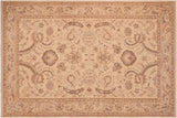 Shabby Chic Ziegler Armando Tan Brown Hand-Knotted Wool Rug - 6'1'' x 9'3''