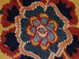 handmade Geometric Super Kazak Gold Red Hand Knotted RUNNER 100% WOOL area rug 3x10