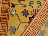 handmade Geometric Super Kazak Gold Red Hand Knotted RUNNER 100% WOOL area rug 3x10