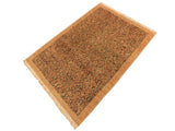 Boho Chic Gabbeh Julian Tan/Blue Wool Rug - 3'5'' x 4'9''