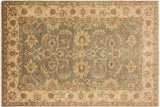 handmade Traditional Oushak Lt. Green Tan Hand Knotted RECTANGLE 100% WOOL area rug 4 x 6