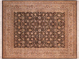 handmade Traditional Regular Brown Gray Hand Knotted RECTANGLE 100% WOOL area rug 8x11