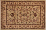 Bohemien Ziegler Nicole Taupe Tan Hand-Knotted Wool Rug - 9'4'' x 12'2''