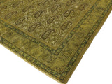 handmade Vintage Green Brown Hand Knotted RECTANGLE 100% WOOL area rug 8x10