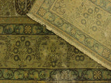 handmade Vintage Green Brown Hand Knotted RECTANGLE 100% WOOL area rug 8x10