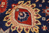 handmade Traditional Kafkaz Chobi Ziegler Blue Beige Hand Knotted RECTANGLE 100% WOOL area rug 9 x 12