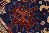 handmade Traditional Kafkaz Chobi Ziegler Blue Beige Hand Knotted RECTANGLE 100% WOOL area rug 9 x 12