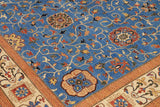 handmade Traditional Kafkaz Chobi Ziegler Blue Beige Hand Knotted RECTANGLE 100% WOOL area rug 9 x 12