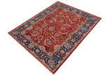 handmade Traditional Kafkaz Chobi Ziegler Rust Blue Hand Knotted RECTANGLE 100% WOOL area rug 6 x 8