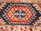 handmade Geometric Khorgeen Blue Beige Hand Knotted RECTANGLE 100% WOOL area rug 6x9