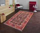handmade Traditional Kafkaz Chobi Ziegler Black Red Hand Knotted RECTANGLE 100% WOOL area rug 5 x 8