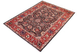 handmade Traditional Kafkaz Chobi Ziegler Black Red Hand Knotted RECTANGLE 100% WOOL area rug 5 x 8