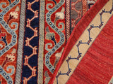 handmade Transitional Shawl Red Rust Hand Knotted RECTANGLE 100% WOOL area rug 9x12