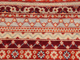 handmade Geometric Khorgeen Rust Blue Hand Knotted RECTANGLE 100% WOOL area rug 9x12