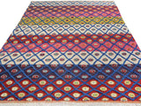 handmade Modern Moroccan Hi Beige Red Hand Knotted RECTANGLE 100% WOOL area rug 8x10