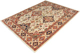 handmade Traditional Kafkaz Chobi Ziegler Ivory Blue Hand Knotted RECTANGLE 100% WOOL area rug 5 x 7