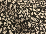 handmade Modern Ellie Black Ivory Hand Knotted RECTANGLE WOOL&SILK area rug 4x6