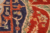 handmade Geometric Kafkaz Chobi Ziegler Rust Beige Hand Knotted RECTANGLE 100% WOOL area rug 10 x 14