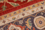 handmade Geometric Kafkaz Chobi Ziegler Rust Beige Hand Knotted RECTANGLE 100% WOOL area rug 10 x 14
