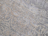handmade Transitional Vintage Gray Beige Machine Made RECTANGLE POLYESTER area rug 9x12